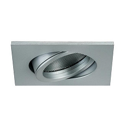 Recessed loudspeaker 3/4W, 20 Ohm, square, DA � 6.8cm, IP20, swivelling, matt alu