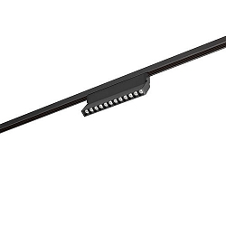 track linear luminaire PEPA LINEAR 22.3CM TILT LENS DALI controllable, tiltable, with lens optics IP20, black matt dimmable