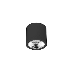 downlight APOLLO MIDI round, DALI controllable, faceted IP20, powder coated, black dimmable