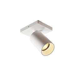 ceiling luminaire TAGES 1 flame, square GU10 IP20, black matt dimmable