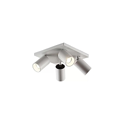 ceiling luminaire TAGES 4 flames, square GU10 IP20, black matt dimmable