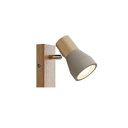wall and ceiling luminaire BOLORIA 1 flame, adjustable E14 IP20, light wood dimmable