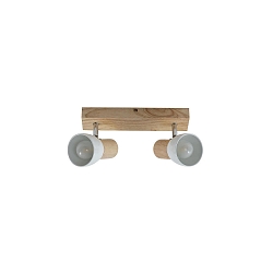 ceiling luminaire ELTASSO 2 flames, adjustable E14 IP20, light wood dimmable