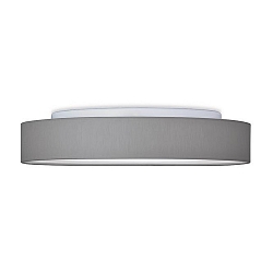 Ceiling luminaire 330, direct / indirect, Ø 33cm, 2 x E27 max. 60W, shade grey / hand blown opal glass, matt
