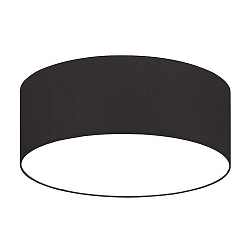 Ceiling luminaire SOFT TUBE 480, Ø 48cm, 3 x E27 max. 60W, shade chintz black / diffuser PC