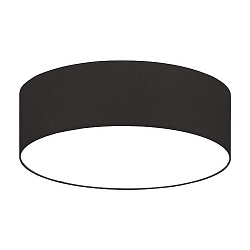 Ceiling luminaire SOFT TUBE 580, Ø 48cm, 5 x E27 max. 60W, shade chintz black / diffuser PC