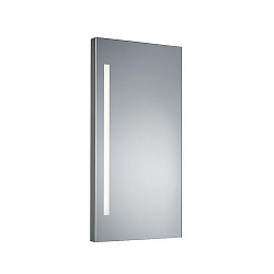 Surface LED wall / mirror luminaire MIRROR, IP44, 1-sided, partly matt, 100 x 50cm, 24W 3000K 2338lm, CRi > 90