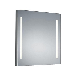 Surface LED wall / mirror luminaire MIRROR, IP44, 2-sided, partly matt, 60 x 60cm, 2x12W 3000K 2x1138lm, CRi > 90