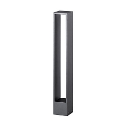 Outdoor LED bollard light, IP54, 230V AC, 60cm, 9W 3000K 310lm, incl. 50cm power cable, structured graphite