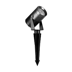 LED ground spike luminaire, IP65, 24V DC, 15W 3000K 1200lm 38�, incl. 100cm power cable with aquastop, titanium
