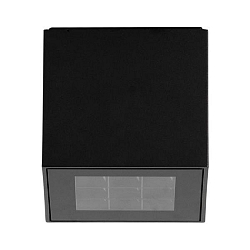 Outdoor LED ceiling luminaire BLOKK, square, IP54, 22W 3000K 2030lm 30�, structured graphite