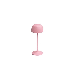 battery table lamp ROSS IP54, pink dimmable
