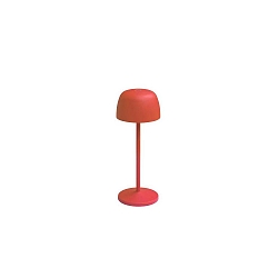 battery table lamp ROSS with touch dimmer IP54, mat, red dimmable