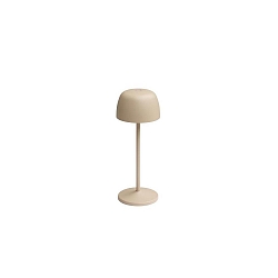 battery table lamp ROSS IP54, sand coloured dimmable
