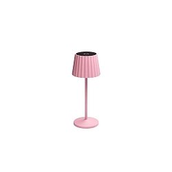 battery table lamp REIRO IP54, pink dimmable