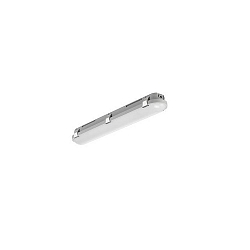 damp-proof luminaire HUMID ONE - 58CM switchable, multipower, wired through IP65, grey 