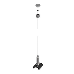 accessories wire suspension PEPA FLAT / 5M mechanical, adjustable, chrome, black 3.5cm