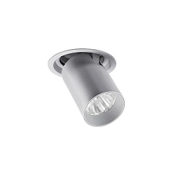 ceiling recessed luminaire TRAXX MIDI swivelling, rotatable, direct IP20, silver dimmable