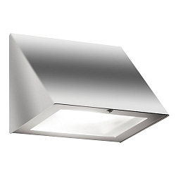 Outdoor LED wall luminaire AQUA PLAY, wedge shape, Down, adjustable lens, 6W 2700K, stainless steel / glass