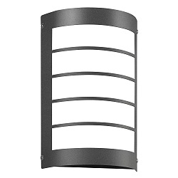 Outdoor wall luminaire 16/1, IP44, E27, stainless steel / opal glass, anthracite