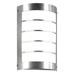 Outdoor LED wall luminaire 16/1, IP44, 12W 3000K 1200lm, stainless steel / opal glass