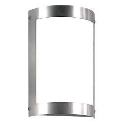 Outdoor wall luminaire 16/3, IP44, E27, stainless steel / opal glass
