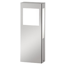 Outdoor floor luminiare AQUA PAULO, angular, 40cm, IP44, 2G11, stainless steel / opal glass, brushed