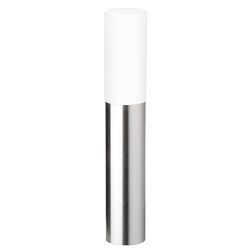 Outdoor floor luminiare AQUA PAULO, round, IP44, E27, stainless steel / opal glass, 60cm, brushed