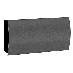 Newspaper compartment  curved from stainless steel, IP44, height 16cm, anthracite