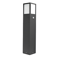 Outdoor floor luminiare with motion sensor, IP54, 65cm, E27 max. 15W, aluminium / opal glass, anthracite