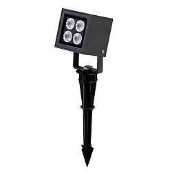 outdoor spot LED 40� / REMOVABLE SPIKE cube shape, adjustable IP65, anthracite