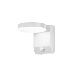 outdoor wall luminaire CCT Switch, tiltable, with motion detector IP54, white