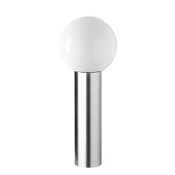 Outdoor floor luminiare  AQUA BALL, IP44, E27, stainless steel / opal glass, height 60cm