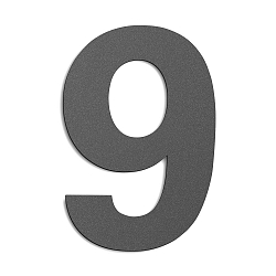 House number 9, height 25cm, anthracite