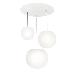 pendant luminaire ACAI 16|21|26 3 flames, round E27 IP20, mat, opal white dimmable