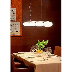 Pendant luminaire AIH MULTI, 4x G9, IP20, white glossy