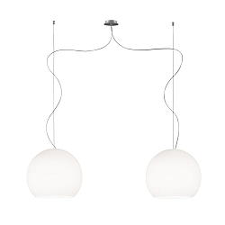 Pendant luminaire BELL, 2x E27, IP20, opal white matt