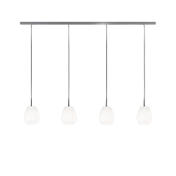 Pendant luminaire BAGAN, 4x E27, IP20, opal white matt