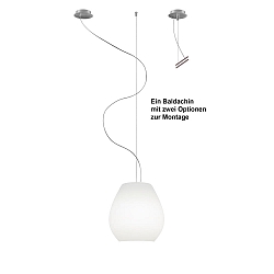 Pendant luminaire BAGAN, E27, IP20, opal white matt