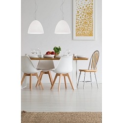Pendant luminaire BELL, 2x E27, IP20, white matt
