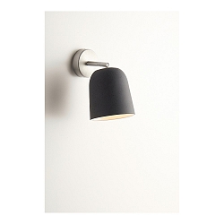 Wall luminaire CLAVIO, E27, IP20, Lava anthracite