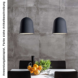 Pendant luminaire CLAVIO M, 2x E27, IP20, Lava anthracite