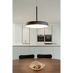 LED Pendant luminaire CLAVIO FLAT, 4x 6W, 2700K, 2680lm, IP20, Lava anthracite / black matt