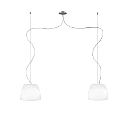Pendant luminaire MARA, 2x E27, IP20, opal white matt