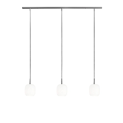Pendant luminaire MUREA, 3x E27, IP20, opal white matt