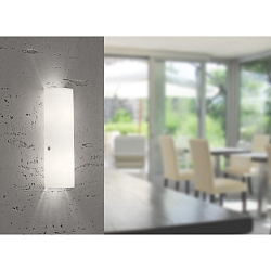 Wall luminaire TUBO, 2x E14, IP20, opal white matt, nickel matt