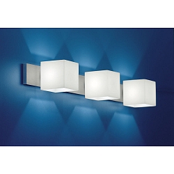 Wall luminaire CUBE, 3x G9, IP20, opal white matt