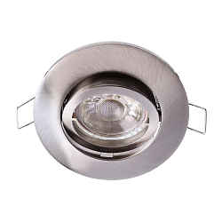 downlight ALIOTH 2 ROUND round, swivelling, voltage constant GU5.3 IP20, silver dimmable