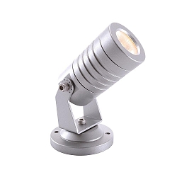 Outdoor spot Mini I floor lamp, 24V DC, 2W, 3000K, silver grey