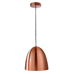 Pendant luminaire BELL, 100W, E27, 220-240V, IP20, copper